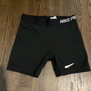 Nike pro spandex shorts in the original black and white